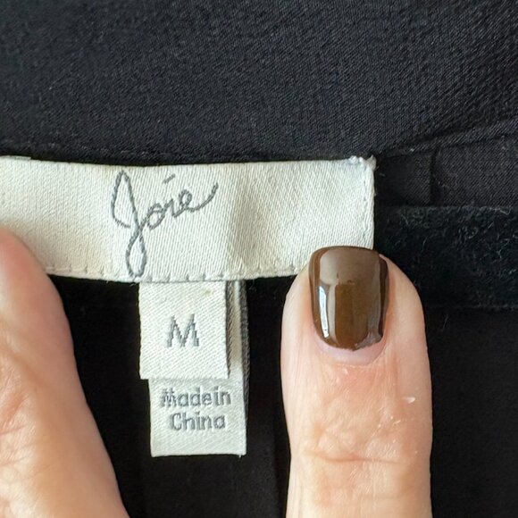 Joie Silk Top Black Size Medium - Picture 2 of 3